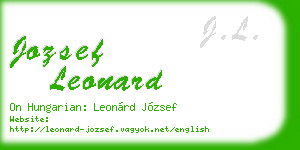 jozsef leonard business card